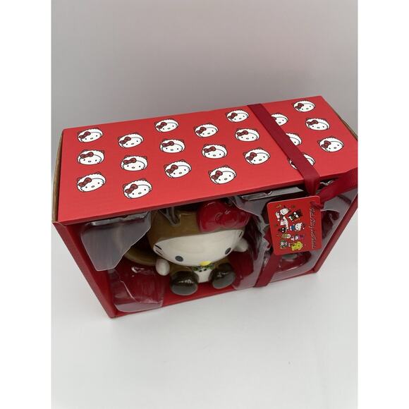 Hello Kitty Christmas Mug And Figurine Set 2024 Reindeer Bluesky Clayworks - New - Picture 7 of 11